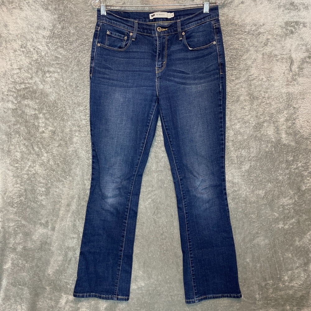 Levis 515 Womens Bootcut Jean 6 Flattering Shaping Dark Mid Rise Denim Stretch